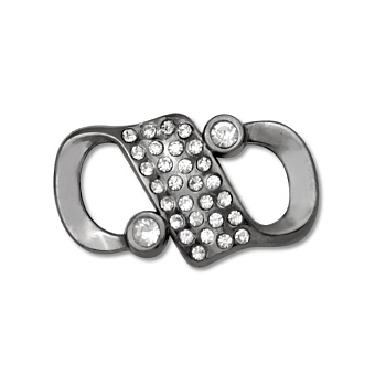 пряжка застежка металлическая со стразами