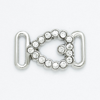 пряжка застежка металлическая со стразами