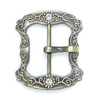 пряжка застежка металлическая со стразами