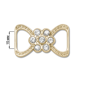 пряжка застежка металлическая со стразами