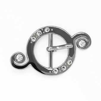 пряжка застежка металлическая со стразами