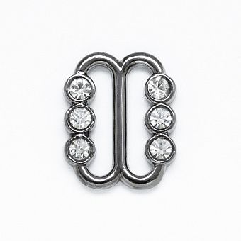 пряжка застежка металлическая со стразами