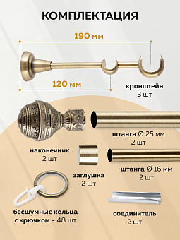 металлический настенный карниз для штор