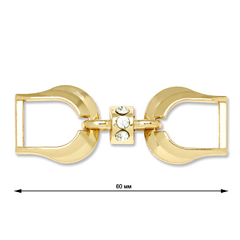 пряжка застежка металлическая со стразами