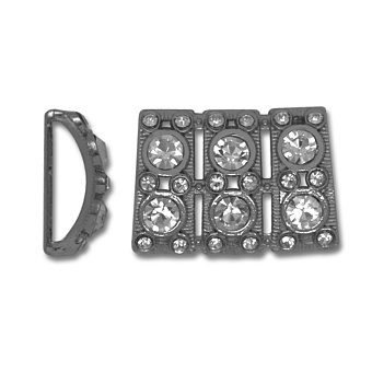 пряжка застежка металлическая со стразами