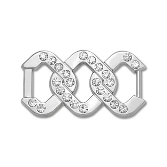 пряжка застежка металлическая со стразами