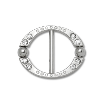 пряжка застежка металлическая со стразами