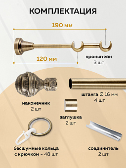 металлический настенный карниз для штор