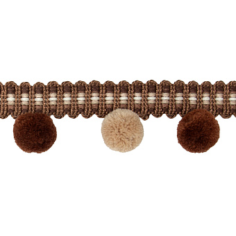 Бахрома пушистые шарики XMQ-10 из коллекции "Pompon" (4,7 см/d2.5 см/12 м)(усадка ±7%)