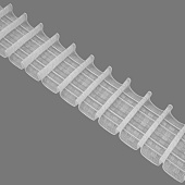 Шторная лента многокарманная 80MP/Soft (1:2) Oz-is Premium прозрачная 8 см/50 м