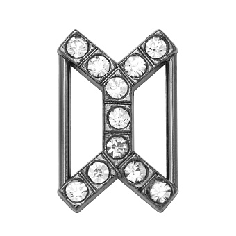 пряжка застежка металлическая со стразами