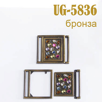 пряжка застежка металлическая со стразами