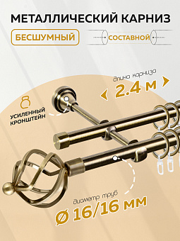 металлический настенный карниз для штор