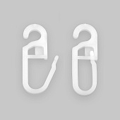 Крючок-крючок для кольца пластиковый 259 белый ("Граль") (100 шт)