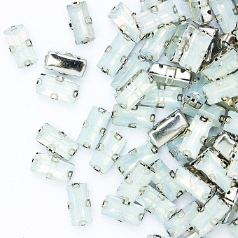 стразы прямоугольные пришивные в металлической оправе