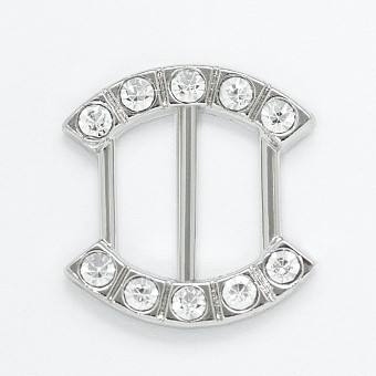 пряжка застежка металлическая со стразами