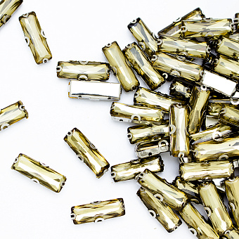 Стразы прямоугольные пришивные в металлической оправе стразы прямоугольные пришивные в металлической оправе