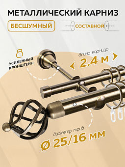 металлический настенный карниз для штор