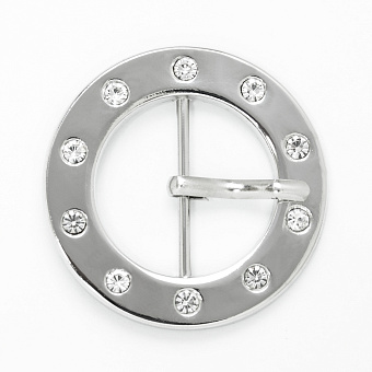 пряжка застежка металлическая со стразами