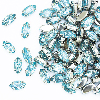 стразы пришивные ромб в металлической оправе