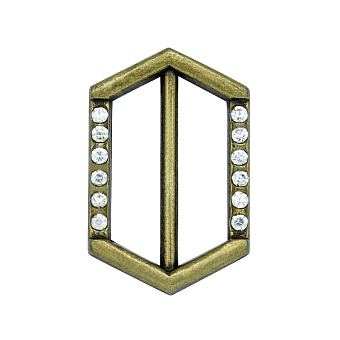 пряжка застежка металлическая со стразами