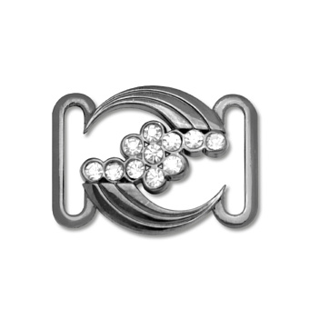 пряжка застежка металлическая со стразами