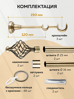 металлический настенный карниз для штор