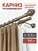 Карниз составной металлический настенный для штор