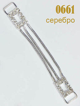 пряжка застежка металлическая со стразами