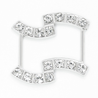 пряжка застежка металлическая со стразами