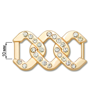 пряжка застежка металлическая со стразами