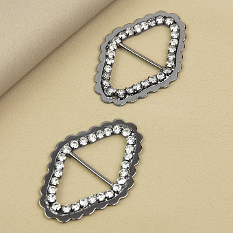 пряжка застежка металлическая со стразами