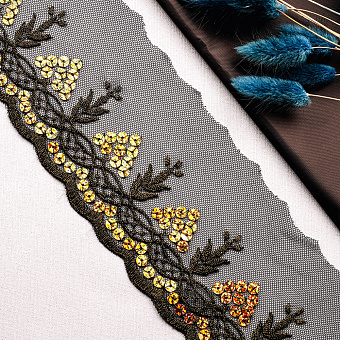 декоративная тесьма с пайетками