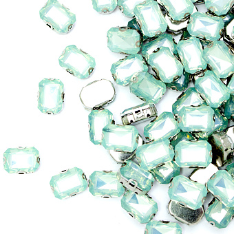 стразы прямоугольные пришивные в металлической оправе