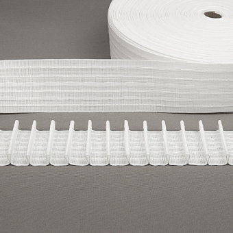 шторная лента с фиксированной карандашной сборкой