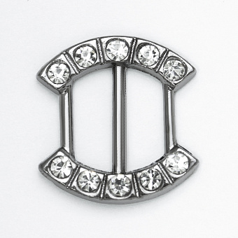 пряжка застежка металлическая со стразами