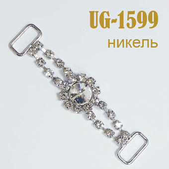 пряжка застежка металлическая со стразами