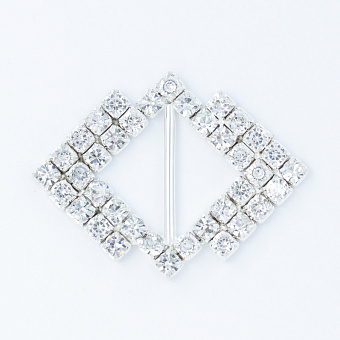 пряжка застежка металлическая со стразами