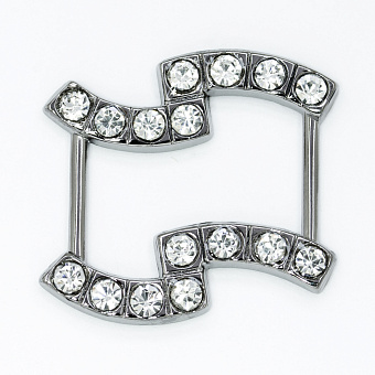 пряжка застежка металлическая со стразами