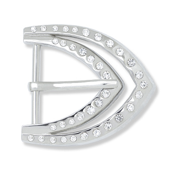 пряжка застежка металлическая со стразами