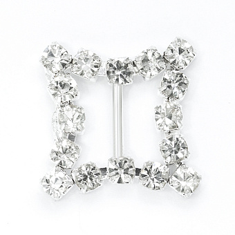 пряжка застежка металлическая со стразами