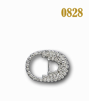 пряжка застежка металлическая со стразами