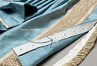 Шторы с отделкой из бахромы-канта, текстильного бордюра и репсовой ленты