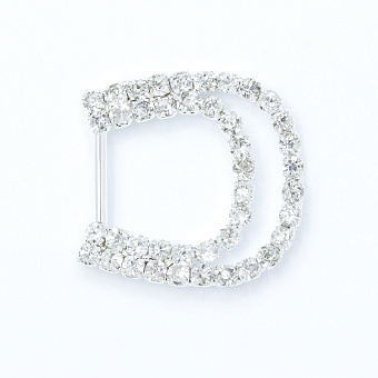 пряжка застежка металлическая со стразами