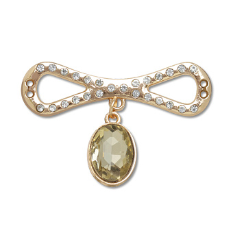 пряжка застежка металлическая со стразами