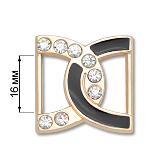 пряжка застежка металлическая со стразами