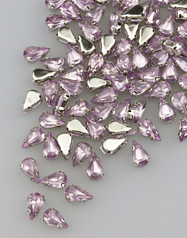 каплевидные стразы пришивные в металлической оправе