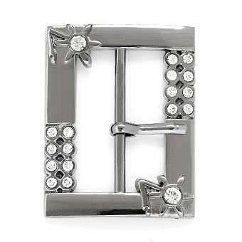 пряжка застежка металлическая со стразами