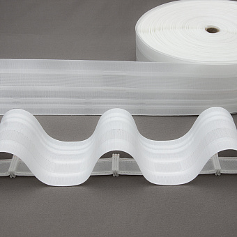 шторная лента с эффектом люверсов