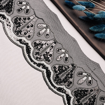 декоративная тесьма с пайетками